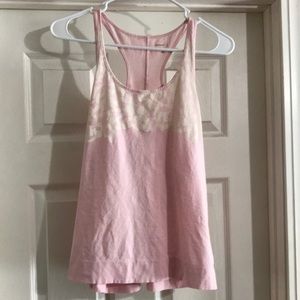 4/$12 Old Navy Pink Tank with White Detail